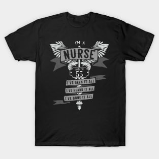 Funny 55th Birthday Nurse Gift Idea T-Shirt